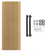 Aria Oak Laminate Fully Finished Fluted Internal Door with Pull Handle Pack