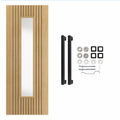Aria Oak Laminate Fully Finished Glazed Internal Door with Pull Handle Pack