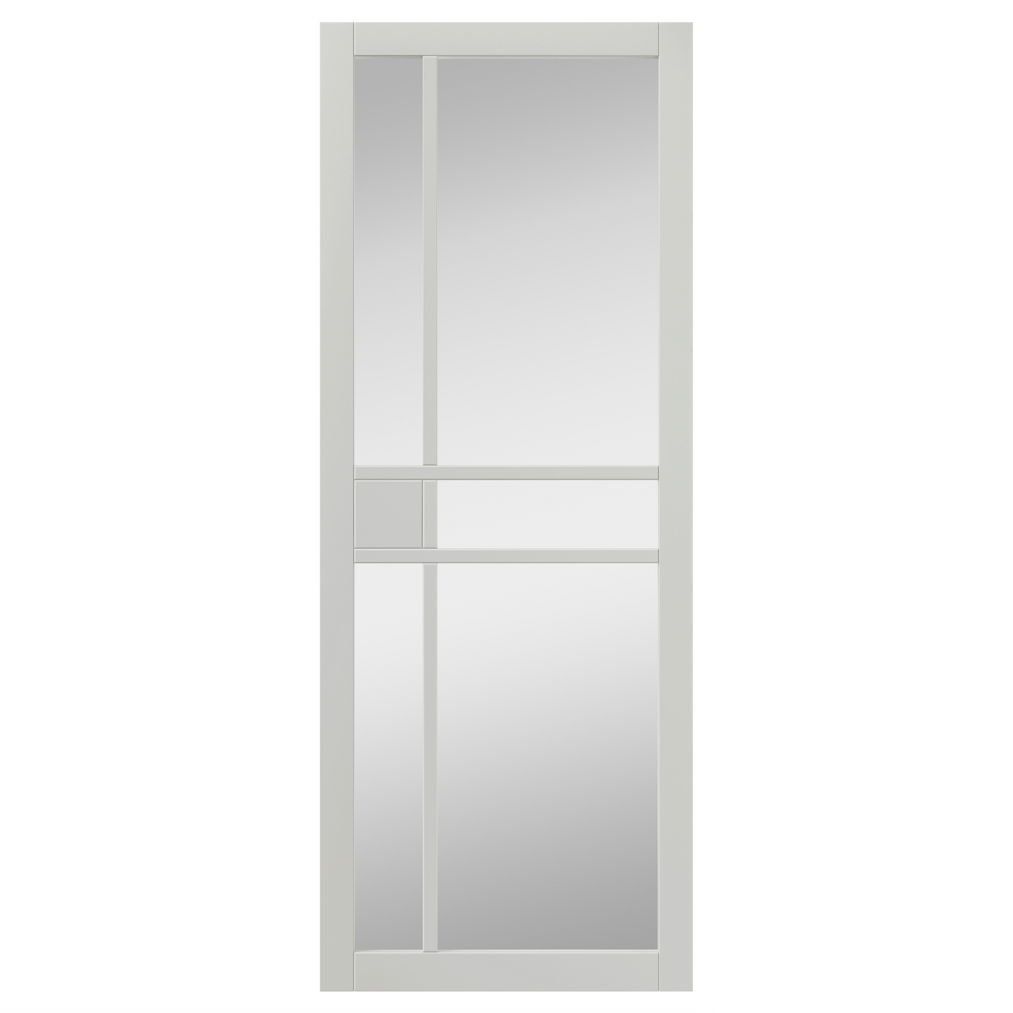 City White Clear Glazed Industrial Style Internal Door