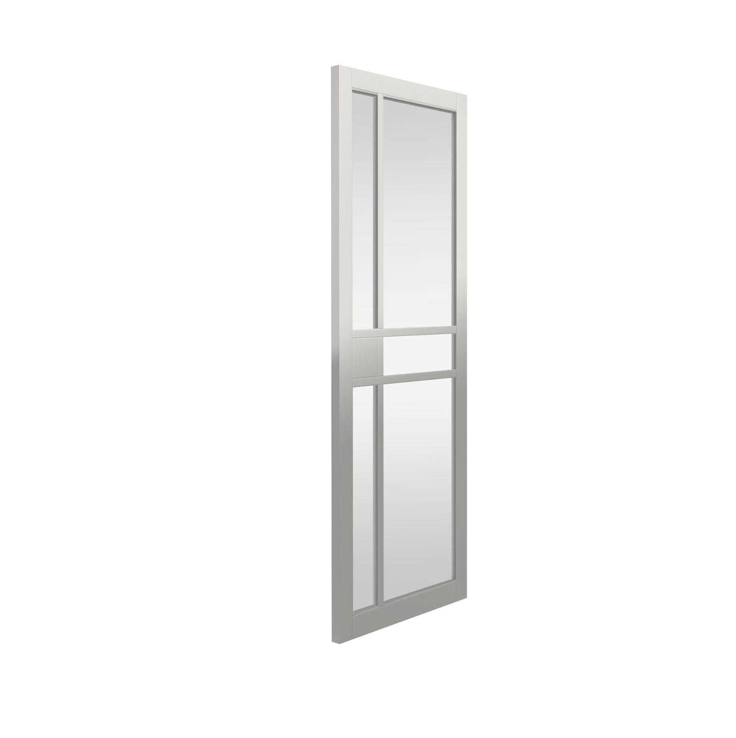 City White Clear Glazed Industrial Style Internal Door