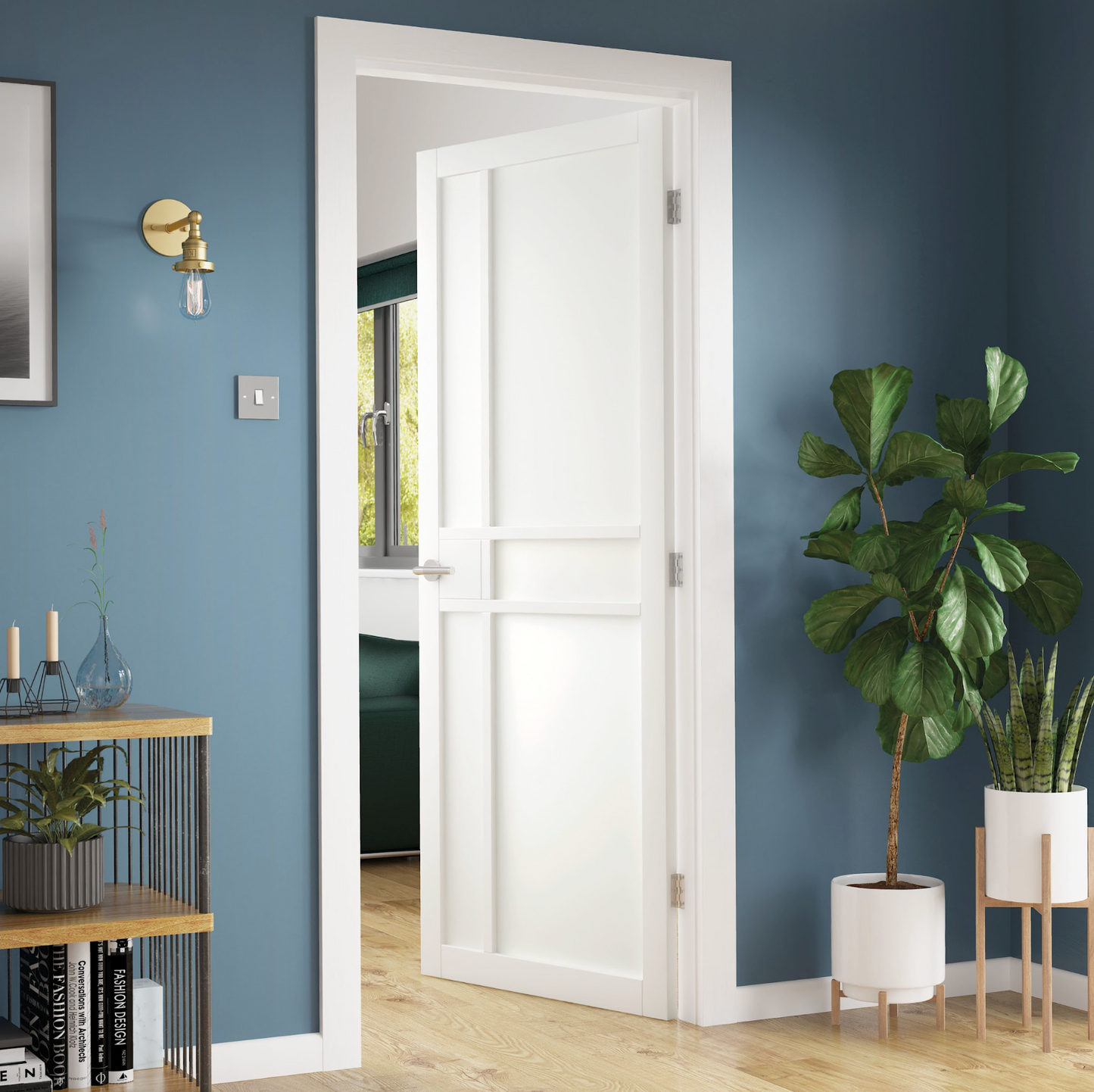 City White Industrial Style Internal Door