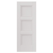 White Primed Catton 3 Panel Internal Door