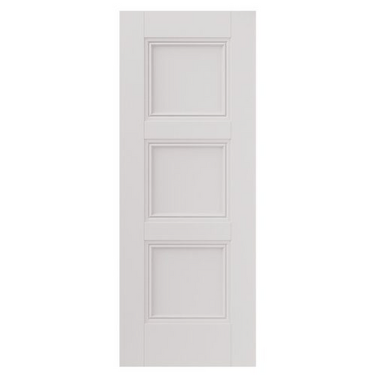 White Primed Catton 3 Panel Internal Door