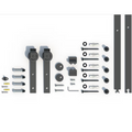 Matt Black Internal Sliding Barn Door Hardware Kit