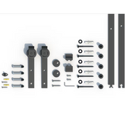 Matt Black Internal Sliding Barn Door Hardware Kit