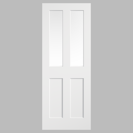 White Moulded Smooth Ashford Glazed Internal Door