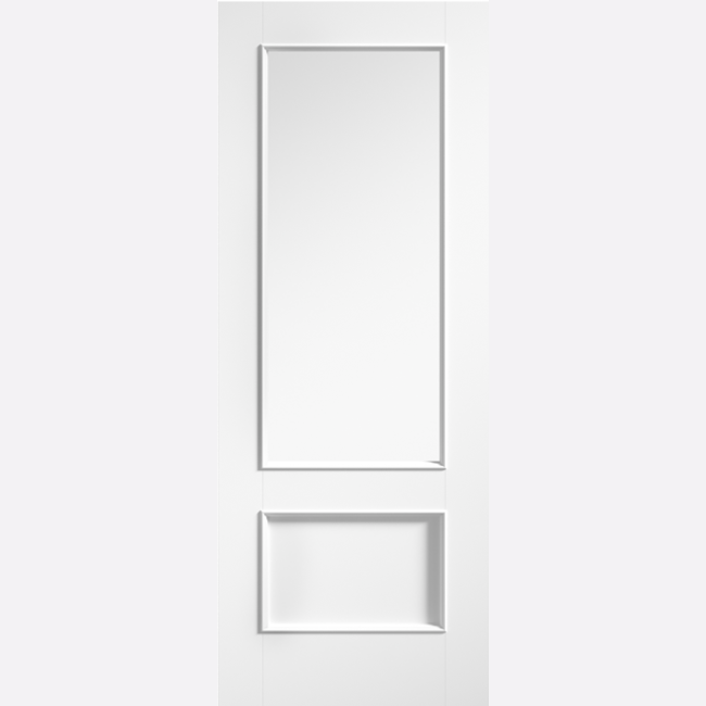 White Murcia Clear Glazed Internal Door