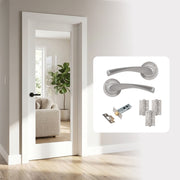 Fully Finished White Laminate 1 Light Clear Glazed Internal Door with Handle Pack
