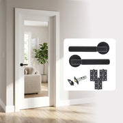 Fully Finished White Laminate 1 Light Clear Glazed Internal Door with Handle Pack