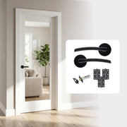 Fully Finished White Laminate 1 Light Clear Glazed Internal Door with Handle Pack