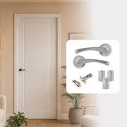 Fully Finished White Laminate 1 Panel Internal Door with Handle Pack