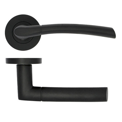 Stanza Andorra Matt Black Handle Pack for Internal Doors