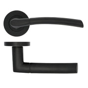 Stanza Andorra Matt Black Handle Pack for Internal Doors