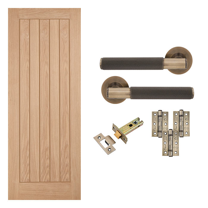 Pre-Finished Cottage Internal Door & Handle Pack Bundle