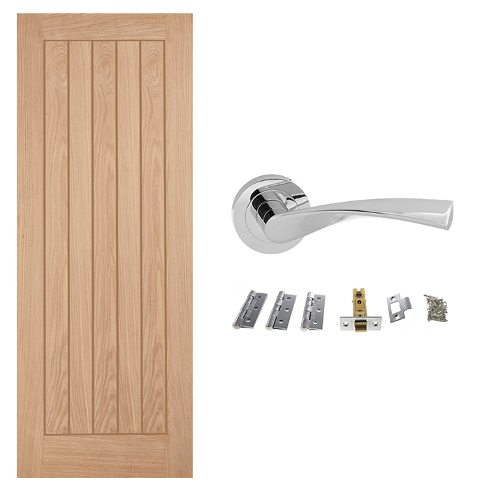 Unfinished Belize Internal Door & Handle Pack Bundle