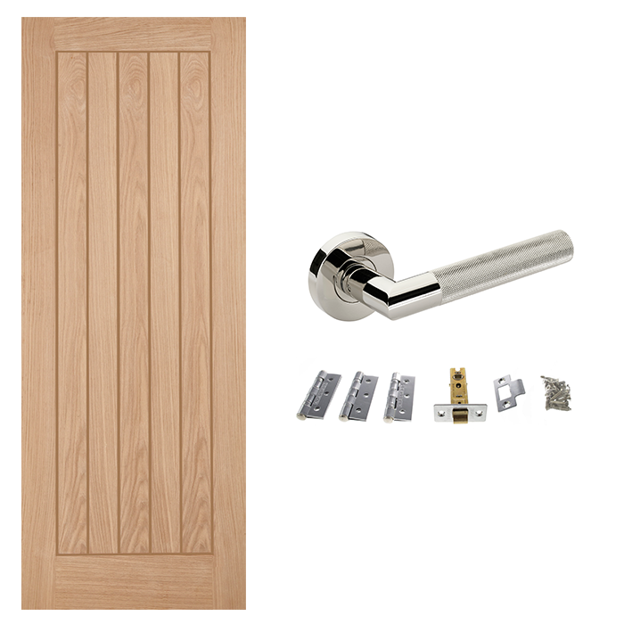 Unfinished Belize Internal Door & Handle Pack Bundle