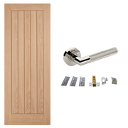 Unfinished Belize Internal Door & Handle Pack Bundle