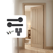 Pre-Finished Blonde Oak Mexicano Internal Door with Handle Pack