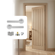 Pre-Finished Blonde Oak Mexicano Internal Door with Handle Pack