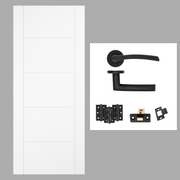 *HANDLE & DOOR BUNDLE* White Moulded Smooth Vancouver Internal Door