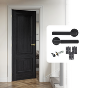 Fully Finished Black Laminate Burghley Internal Door with Handle Pack