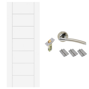 White Pre-Finished 7P Internal Doors with Handle Packs