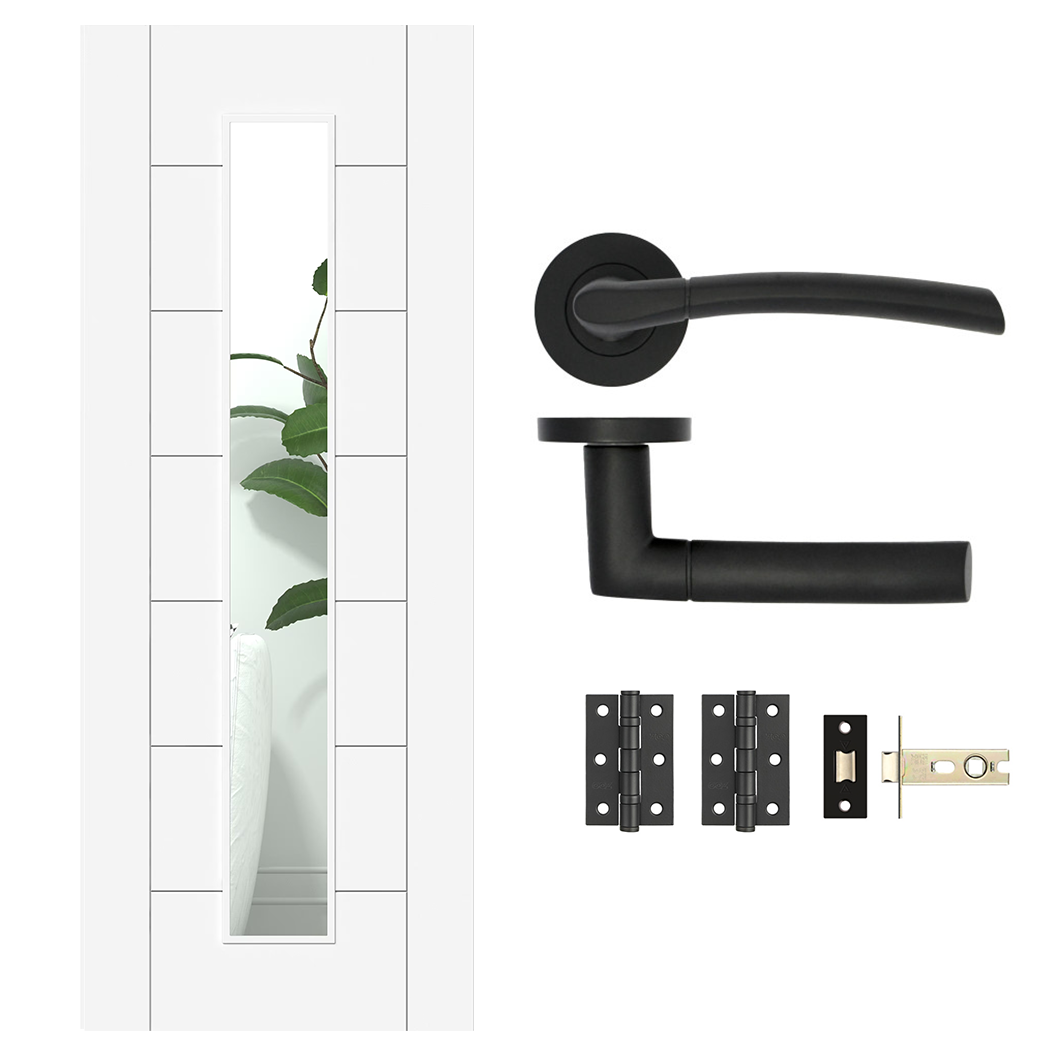 White Pre-Finished 7P Internal Doors with Handle Packs