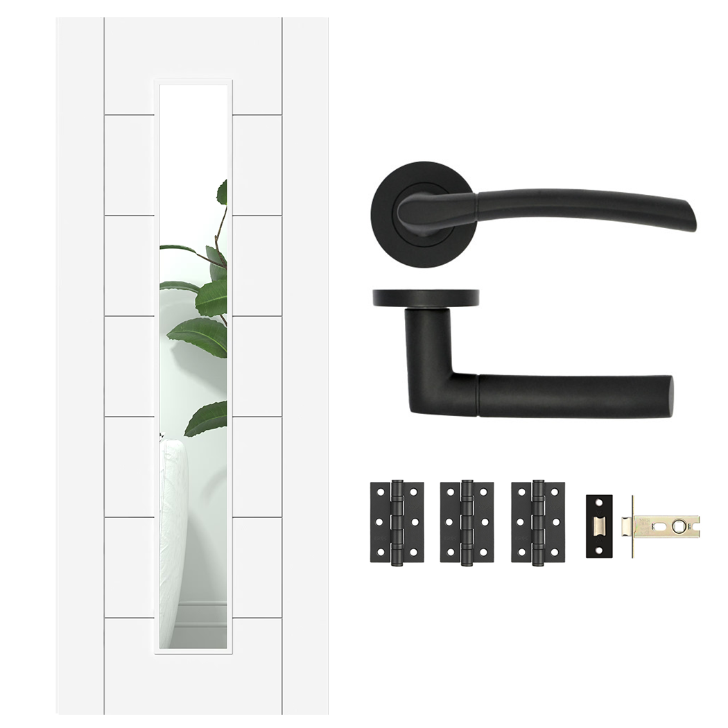 White Pre-Finished 7P Internal Doors with Handle Packs