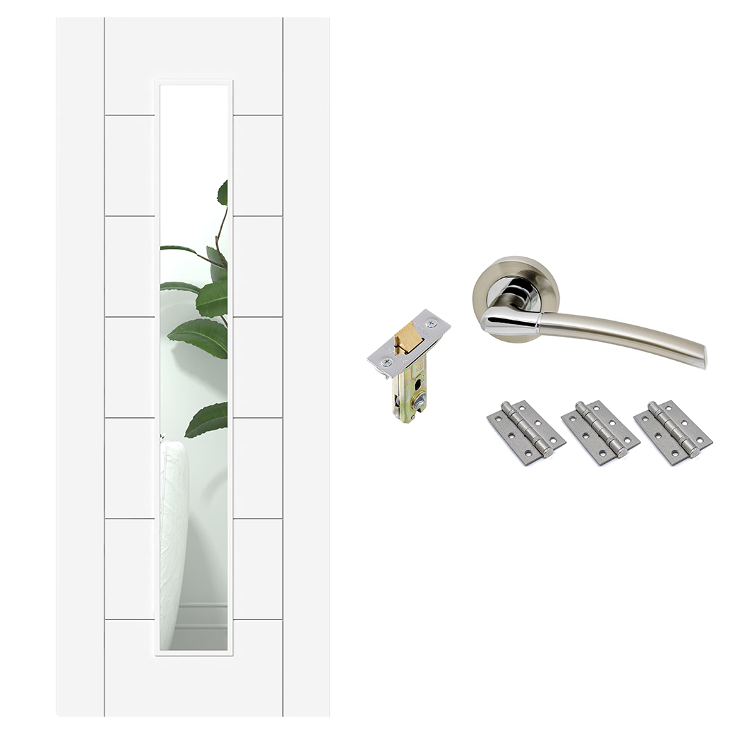 White Pre-Finished 7P Internal Doors with Handle Packs