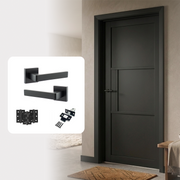 Fully Finished Black Laminate Florence Internal Door with Handle Pack