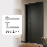 Fully Finished Black Laminate Florence Internal Door with Handle Pack