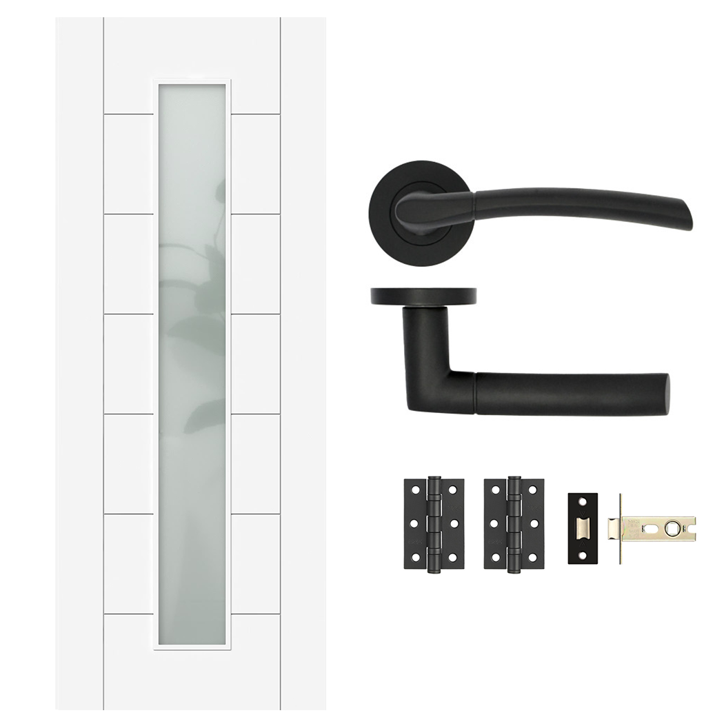 White Pre-Finished 7P Internal Doors with Handle Packs