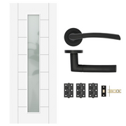 White Pre-Finished 7P Internal Doors with Handle Packs