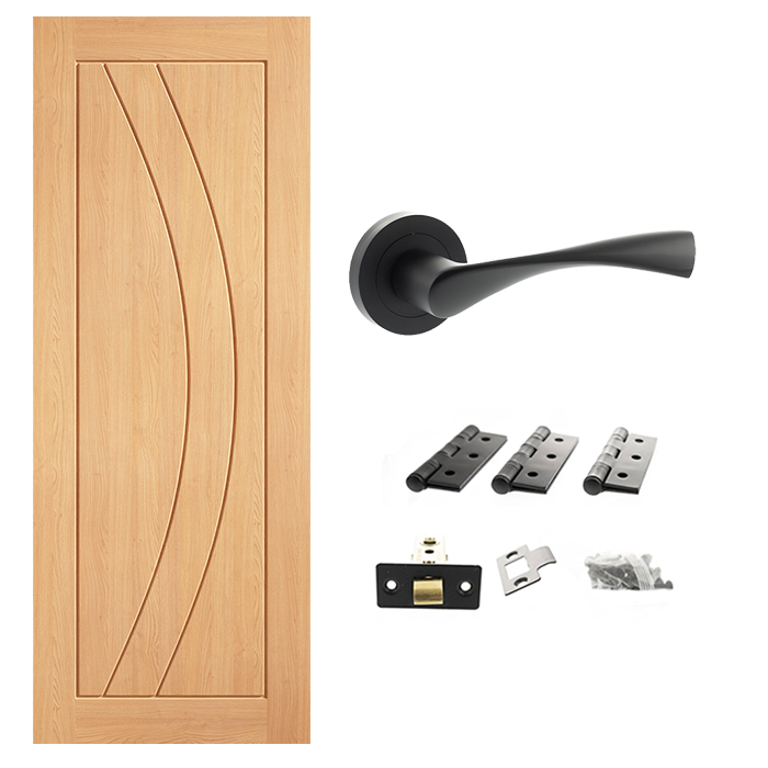 Pre-Finished Girona Internal Door & Handle Pack Bundle