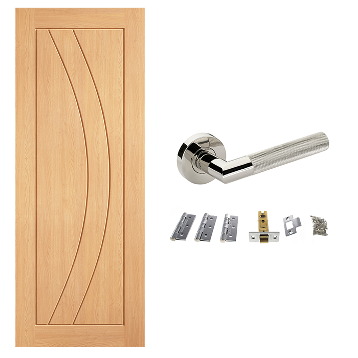 Pre-Finished Girona Internal Door & Handle Pack Bundle
