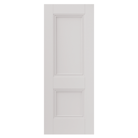White Primed Hardwick 2P with Decorative Mouldings FD30 Fire Rated Internal Door