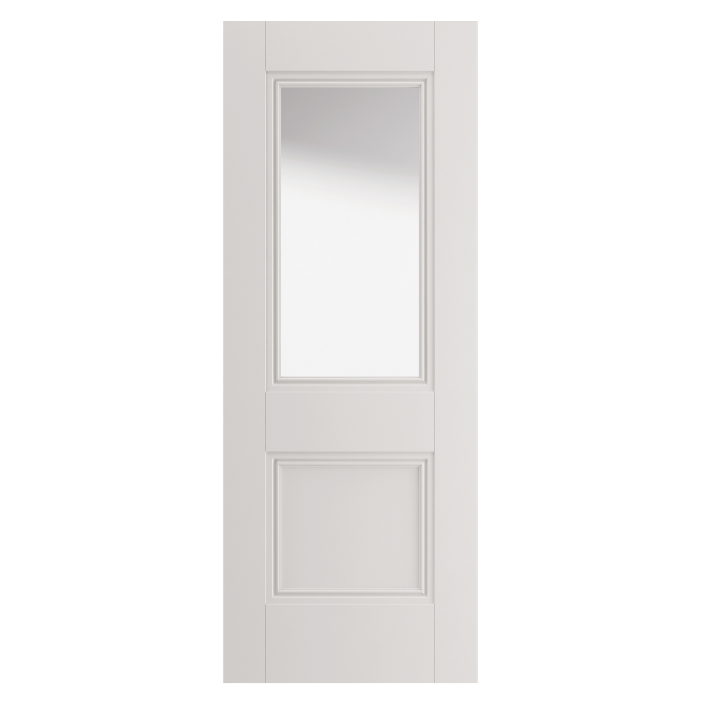 White Primed Hardwick Clear Glazed with Decorative Mouldings Internal Door