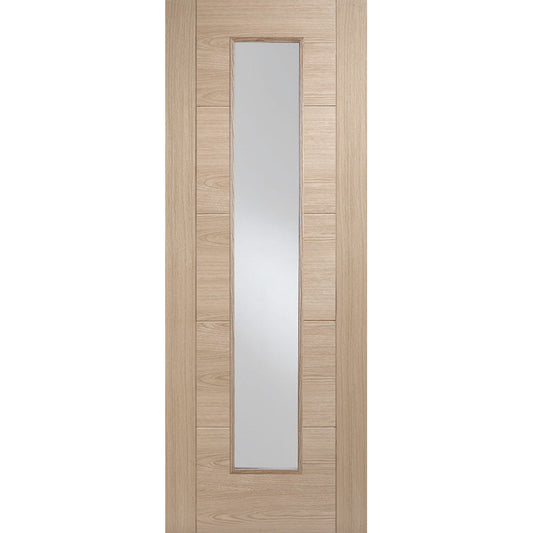 Oak Horizontal Ladder 5P Glazed Long Light Internal Door