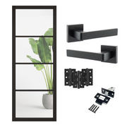 Industrial 4L Glazed Door & Handle Set