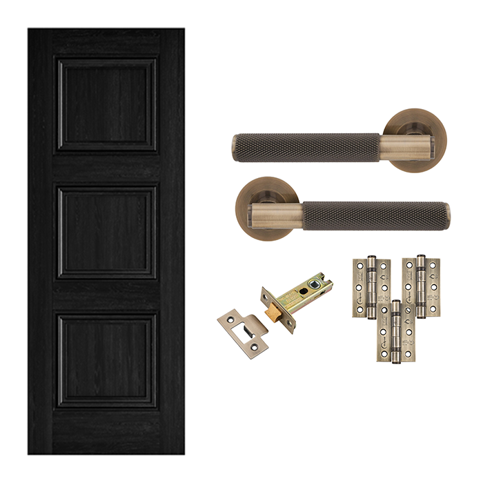 Fully Finished Solid Core Laminated Kedleston Internal FD30 Fire Rated Door with Handle Bundle