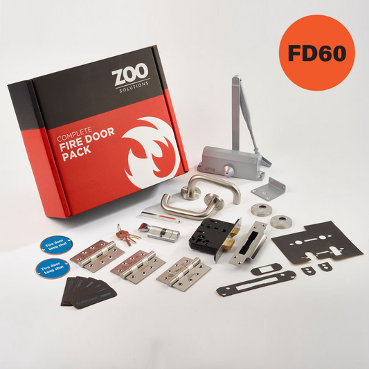 ZOO Hardware Architectural FD60 Fire Door Pack - Lever Handle Locking Kit