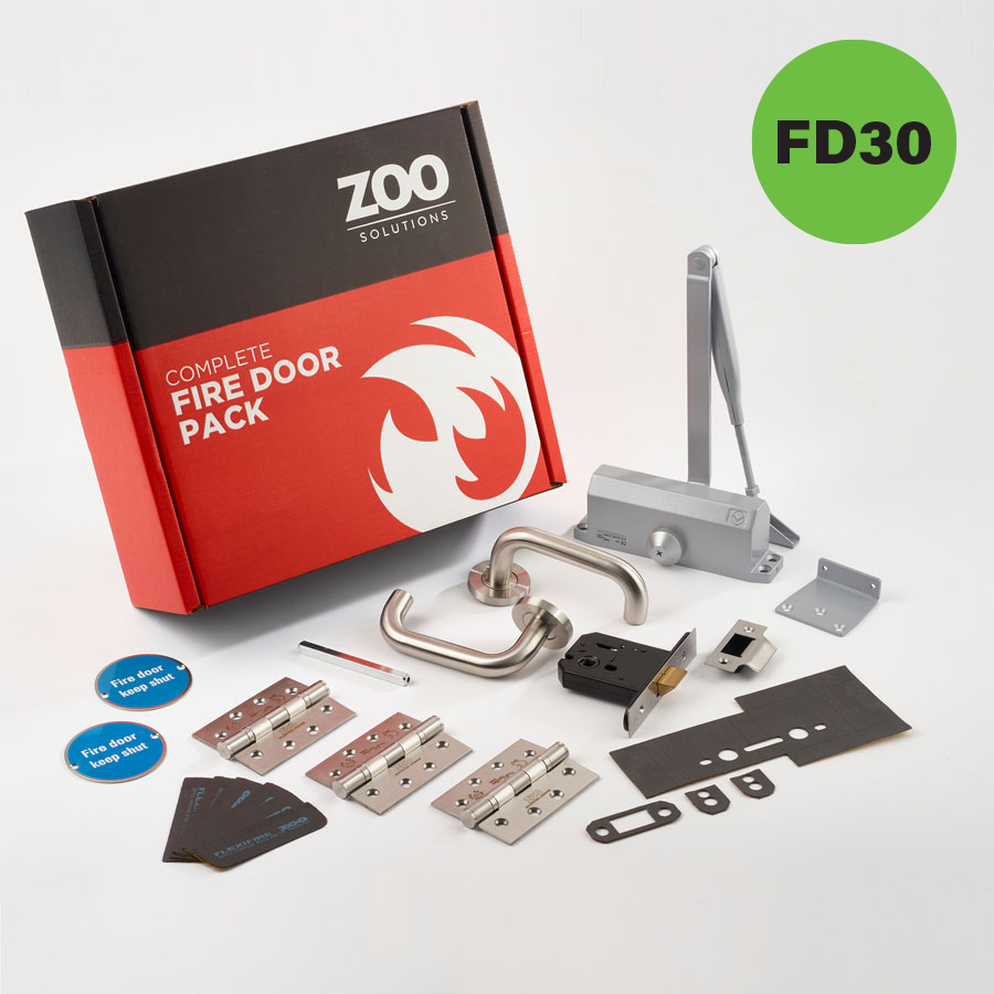 ZOO Hardware Architectural FD30 Fire Door Pack - Lever Handle Kit