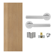 Fully Finished Oak Melbourne Internal Door with Handle Pack