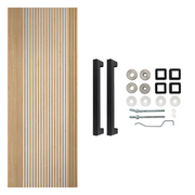 Fully Finished Oak Melbourne Clear Glazed Internal Door with Handle Pack