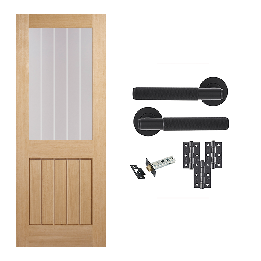 CLEARANCE 78x33" Pre-Finished Mexicano Internal Doors with Handle Pack
