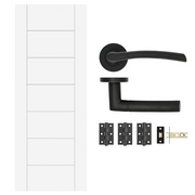 White Pre-Finished 7P Internal Doors with Handle Packs