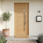 Oslo Unfinished Oak Double Clear Glazed External Door