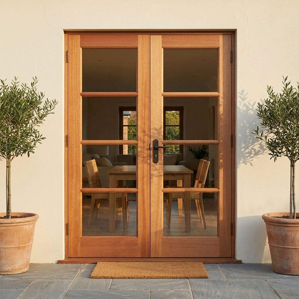 Hardwood Unglazed Pattern 70 Rebated External Door Pair