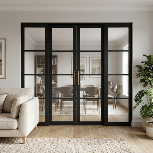 Industrial 4L Glazed Door Set 2832mm(w) x 2021mm(h)
