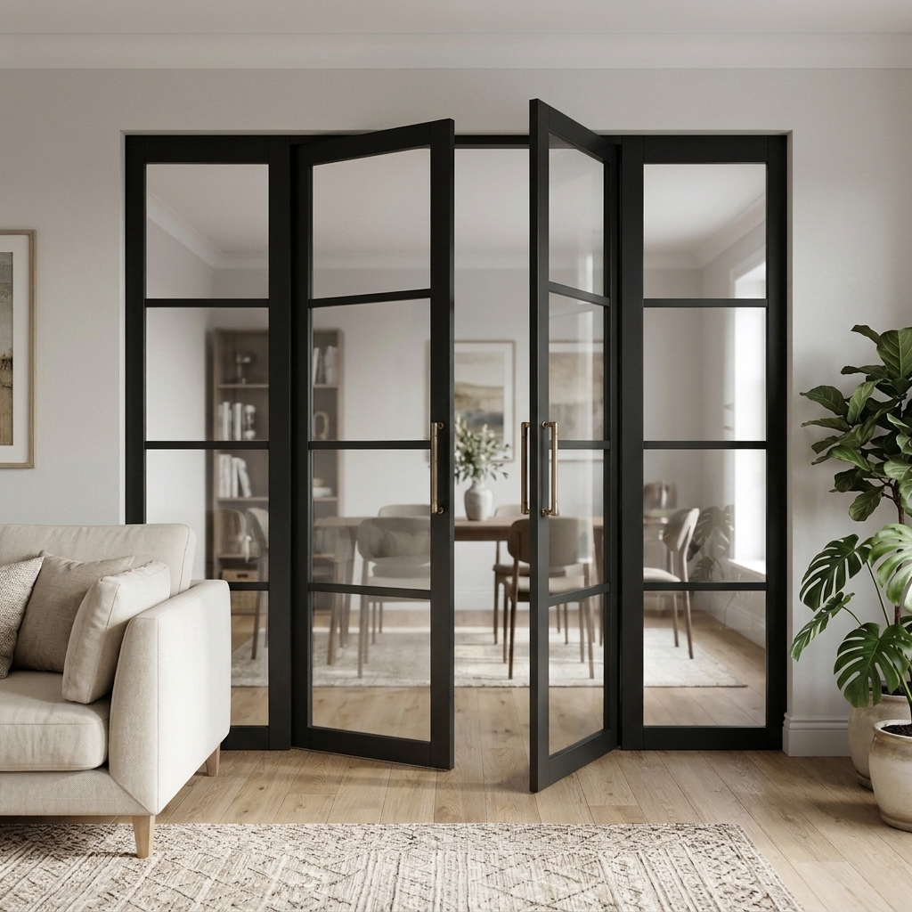Industrial 4L Glazed Door Set 2380mm(w) x 2021mm(h)